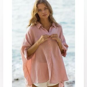 Posse Lula shirt in dusty rose NWOT